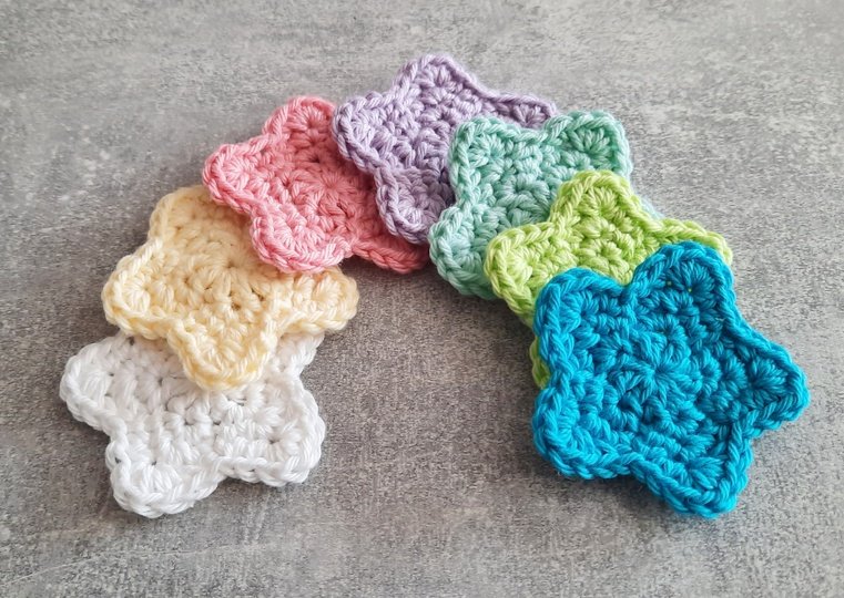 Häkelanleitung Applikation Stern (PDF) Deutsch