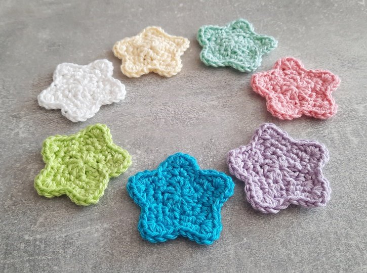 Häkelanleitung Applikation Stern (PDF) Deutsch