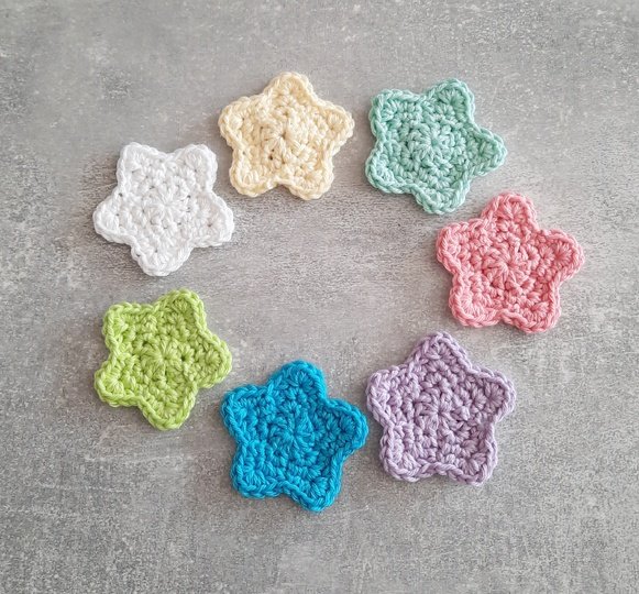 Häkelanleitung Applikation Stern (PDF) Deutsch