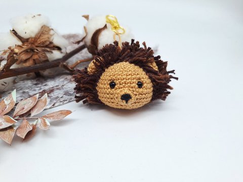 Löwen-Schlüsselanhänger - Häkelanleitung, deutsch