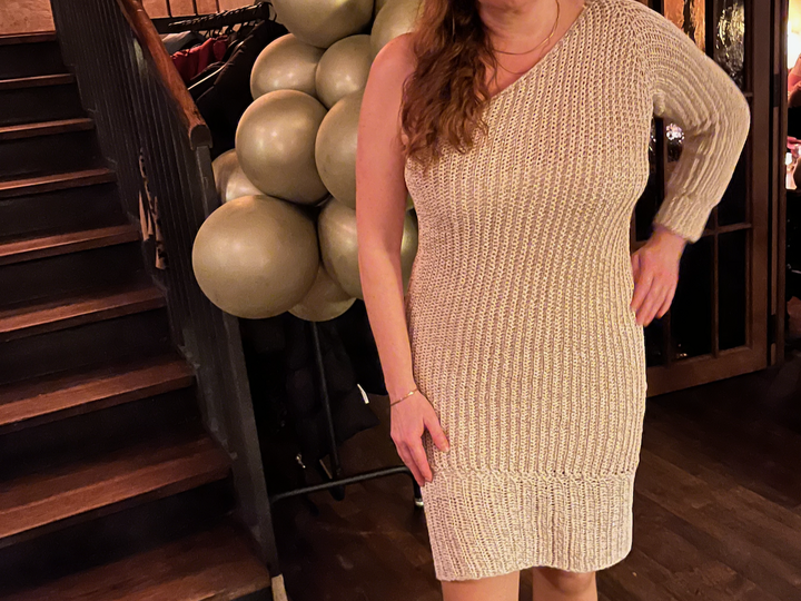 Crochet Pattern One-Shoulder-Dress "Golden Aura"