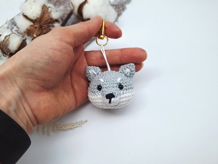 Wolf-Schlüsselanhänger - Häkelanleitung, deutsch