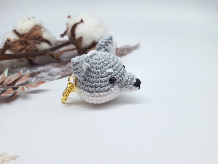 Wolf-Schlüsselanhänger - Häkelanleitung, deutsch