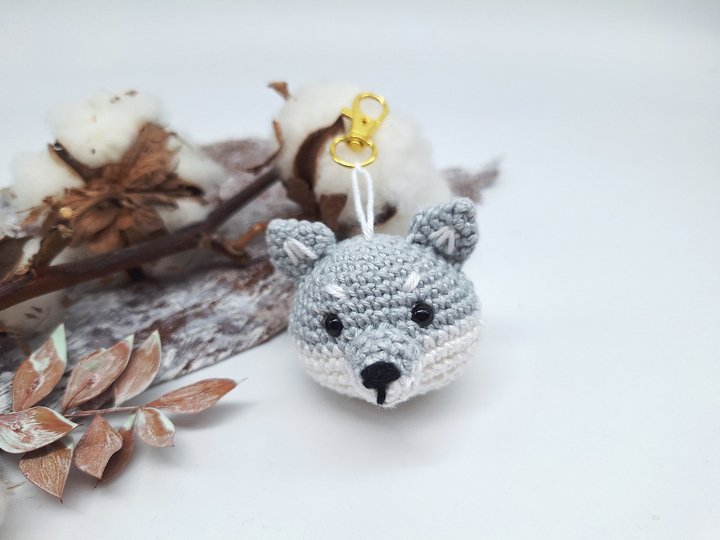 Wolf-Schlüsselanhänger - Häkelanleitung, deutsch