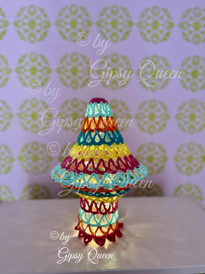 Häkelanleitung Flaschenlampe / Boho Lampenschirm DIY Deko Licht