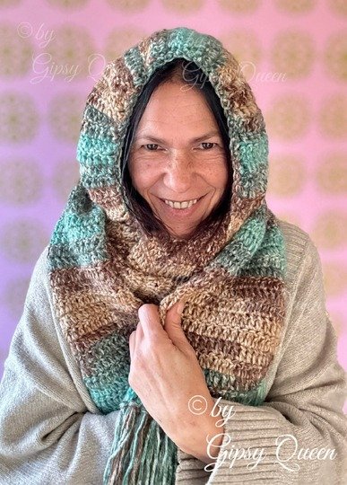 Häkelanleitung Haubenschal Kapuzenschal warmes Anfängerprojekt