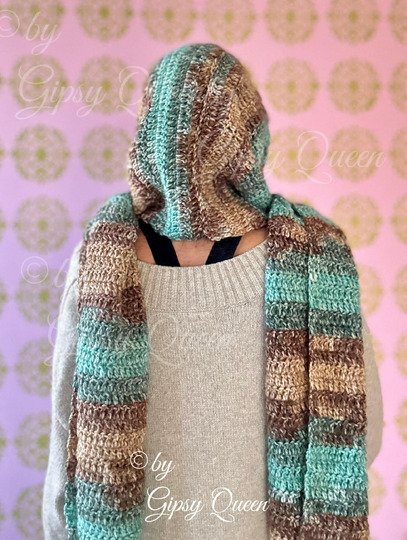 Häkelanleitung Haubenschal Kapuzenschal warmes Anfängerprojekt
