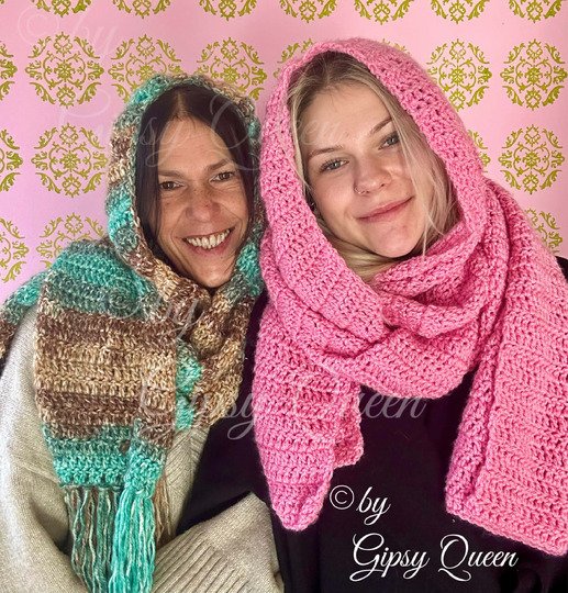 Häkelanleitung Haubenschal Kapuzenschal warmes Anfängerprojekt