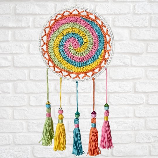 Crochet pattern Dreamcatcher Twister Spiral, Dream Catcher Boho Mandala PDF