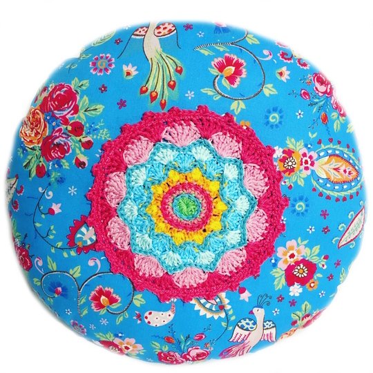 Häkelanleitung "Mandala Mood", 4 Designs für Kissen, Untersetzer, Deko