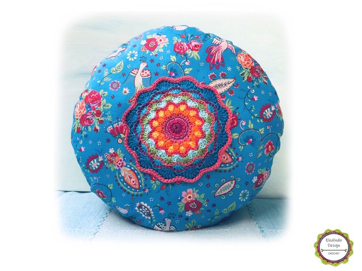 Häkelanleitung "Mandala Mood", 4 Designs für Kissen, Untersetzer, Deko