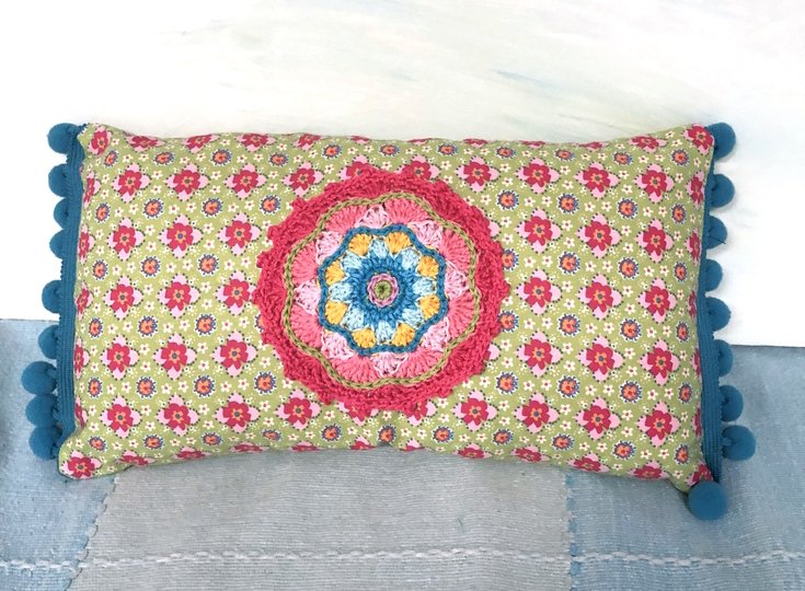 Häkelanleitung "Mandala Mood", 4 Designs für Kissen, Untersetzer, Deko