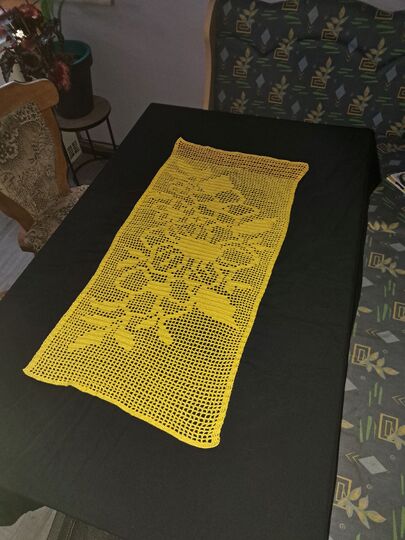 Tischläufer Sommerblumen häkeln