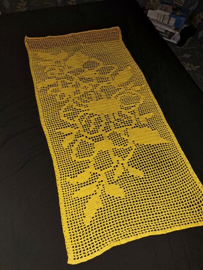 Tischläufer Sommerblumen häkeln