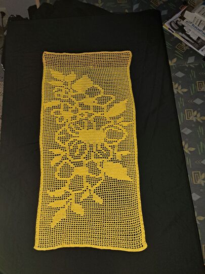 Tischläufer Sommerblumen häkeln