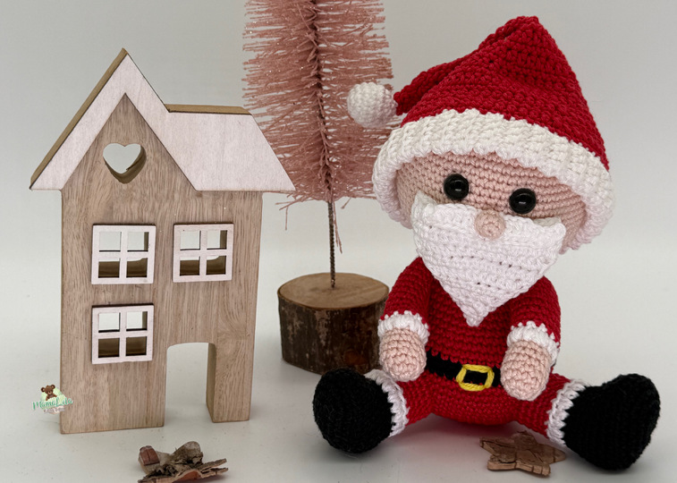 Kuschel Weihnachtsmann, mini - Häkelanleitung