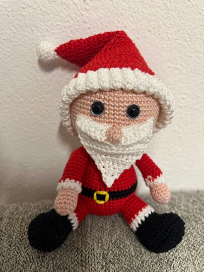Kuschel Weihnachtsmann, mini - Häkelanleitung