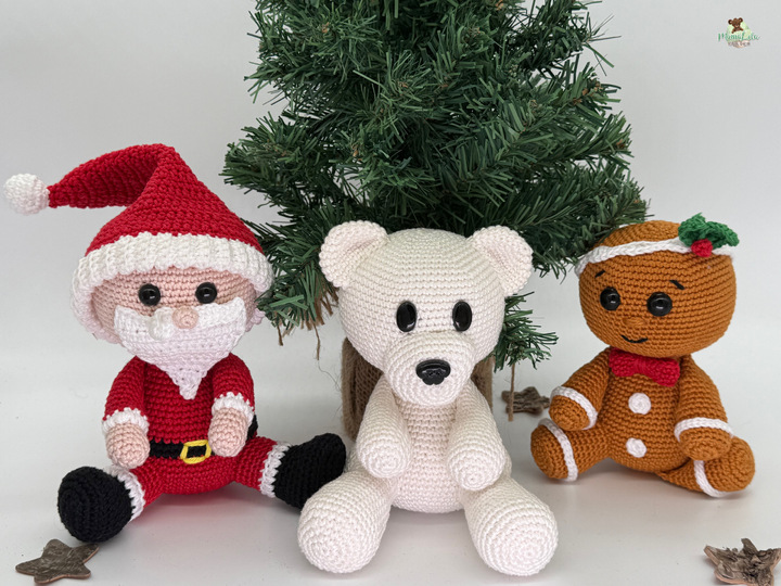 Kuschel Weihnachtsmann, mini - Häkelanleitung