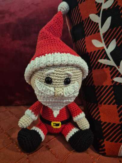 Kuschel Weihnachtsmann, mini - Häkelanleitung