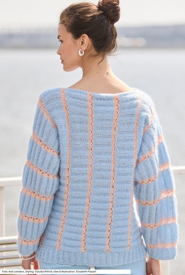 Quergestrickter Pullover