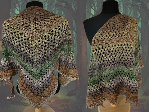 Häkelanleitung Dreieckstuch "Runvald"