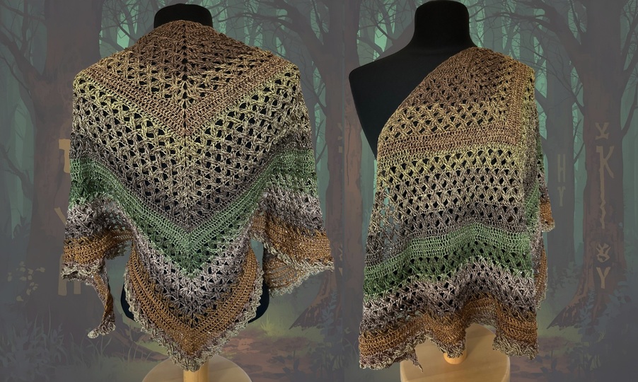 Häkelanleitung Dreieckstuch "Runvald"