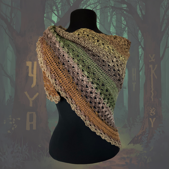 Häkelanleitung Dreieckstuch "Runvald"