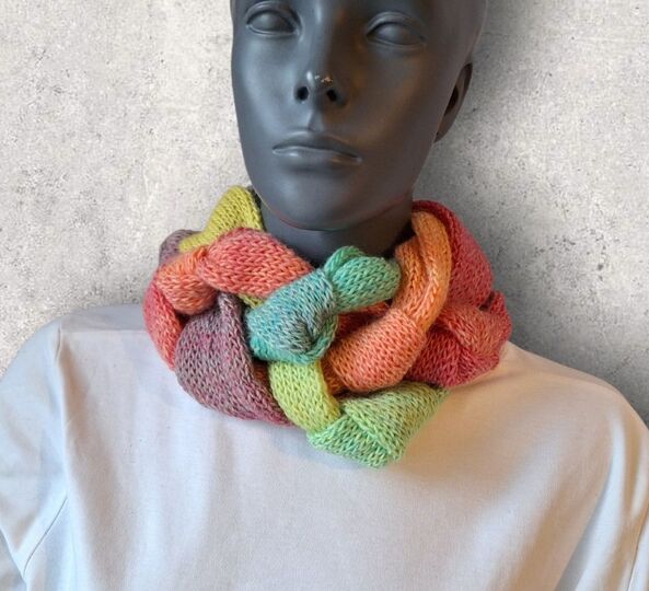 Strickanleitung Knoten-Zopf-Loop, Neckwarmer, Halssocke, Rundschal   #352