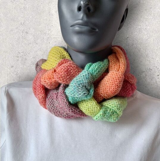 Strickanleitung Knoten-Zopf-Loop, Neckwarmer, Halssocke, Rundschal   #352