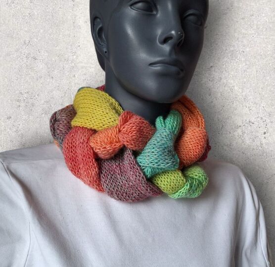 Strickanleitung Knoten-Zopf-Loop, Neckwarmer, Halssocke, Rundschal   #352