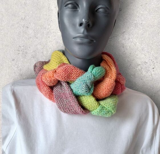 Strickanleitung Knoten-Zopf-Loop, Neckwarmer, Halssocke, Rundschal   #352