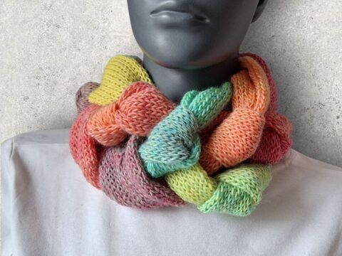 Strickanleitung Knoten-Zopf-Loop, Neckwarmer, Halssocke, Rundschal   #352