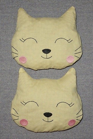 Stickdatei - Katze 4 ITH in 5 Gr. Kissen Kirschkernkissen