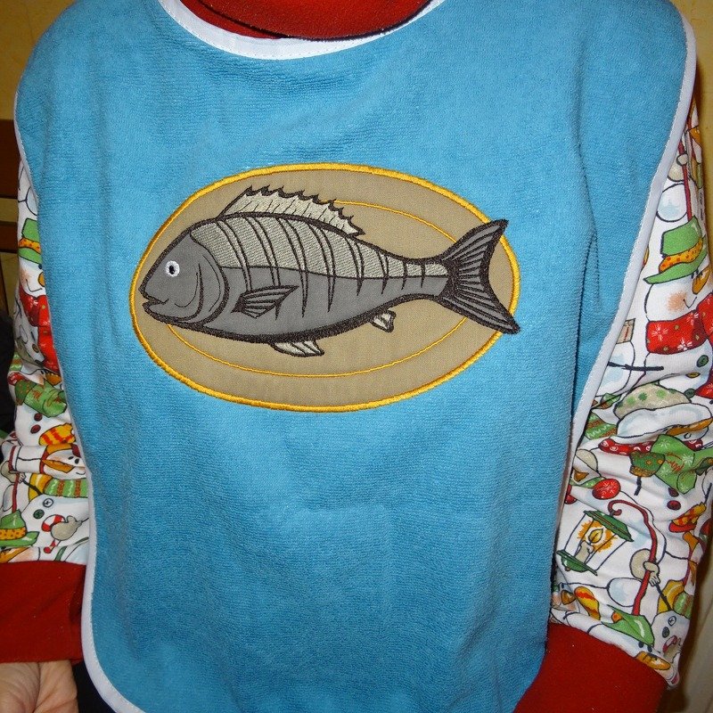 Stickdatei -  Fisch auf dem Teller - Bild 3