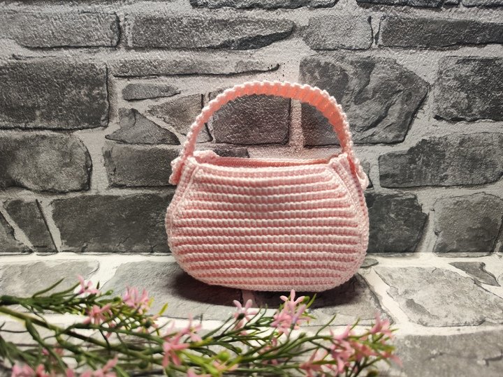 Häkelanleitung Geschenktäschchen "Schweinchen"(Neujahrs/Geburtstagswünsche)