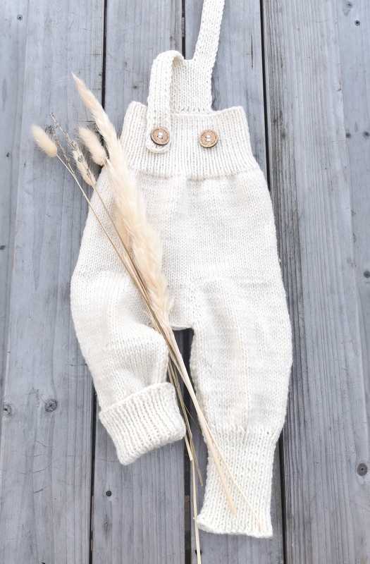 Babyhose mit Trägern stricken | Strickanleitung  Baby Trägerhose | Overall - Bild 2