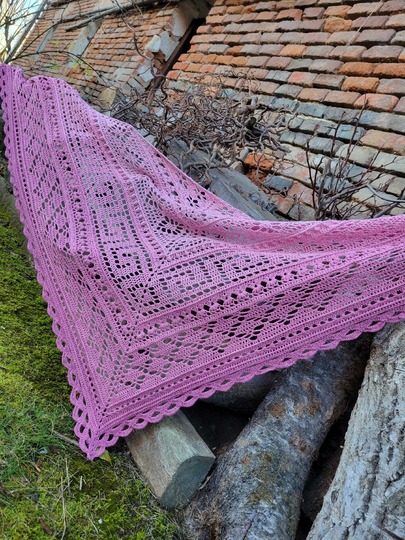 Crochet Pattern Triangular Scarf "Abia"