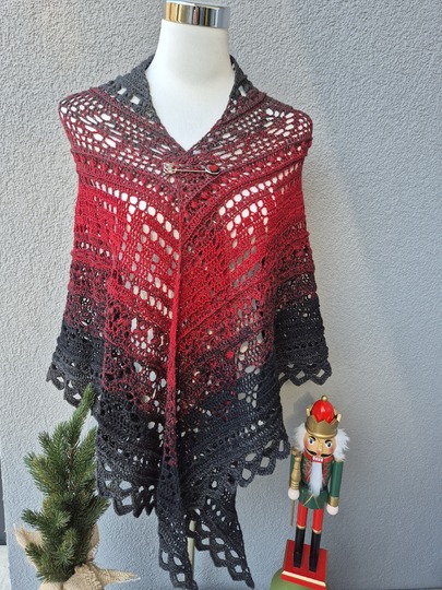 Crochet Pattern Triangular Scarf "Abia"