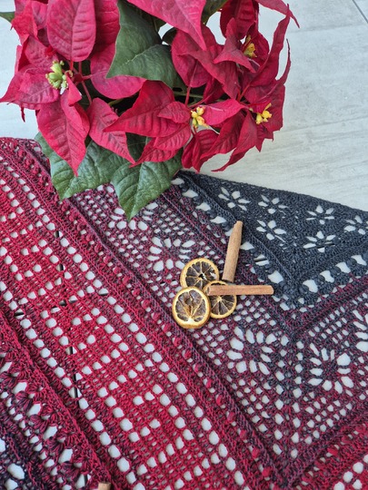 Crochet Pattern Triangular Scarf "Abia"