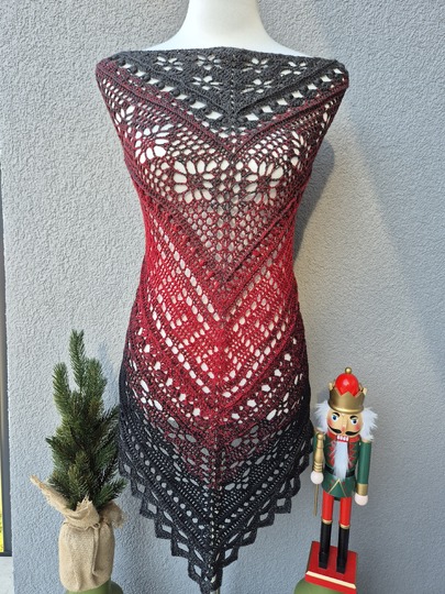 Crochet Pattern Triangular Scarf "Abia"