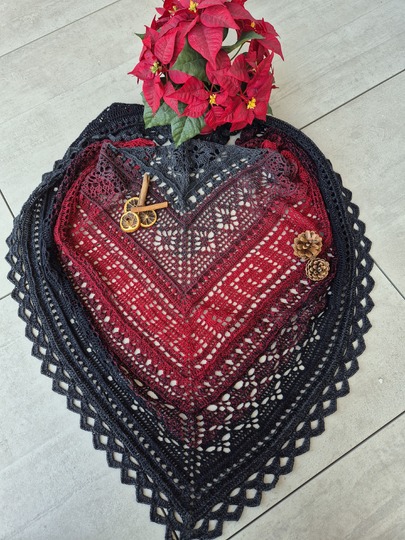 Crochet Pattern Triangular Scarf "Abia"