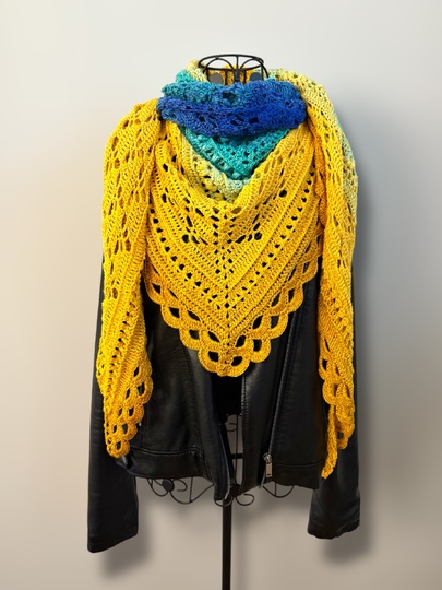 Crochet Pattern Triangular Scarf "Abia"