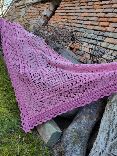 Crochet Pattern Triangular Scarf "Abia"