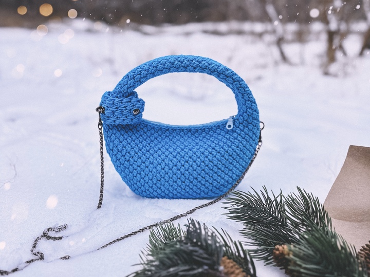 Crochet pattern hobo handbag PDF and video tutorial