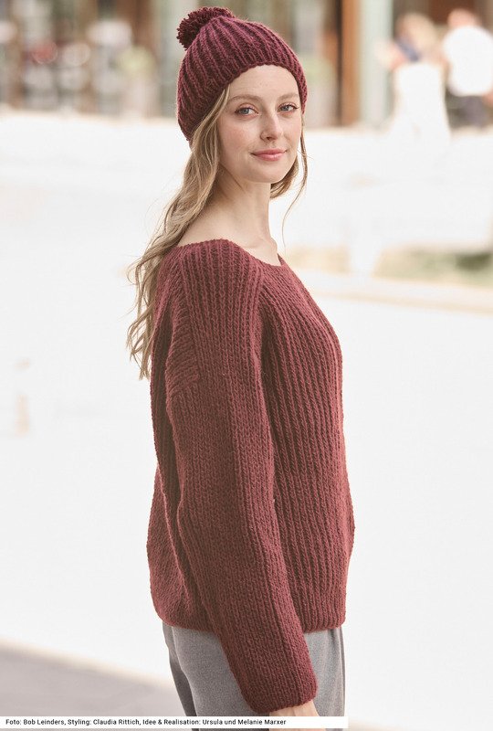 Pulli und Mütze mit Patentmuster - Bild 5