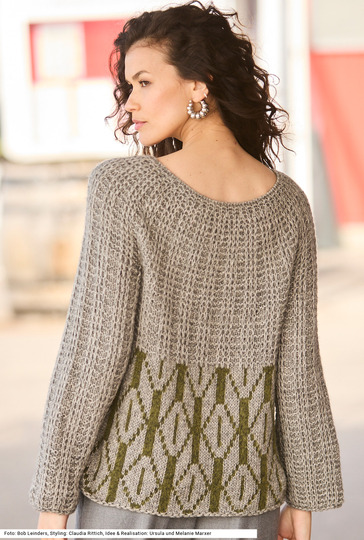 Pulli mit Rundpasse und Jacquardmuster