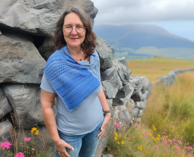 Frauhohmanns Schulterwärmer "MusterWechsel" - Würfelhäkeln (kostenlos)