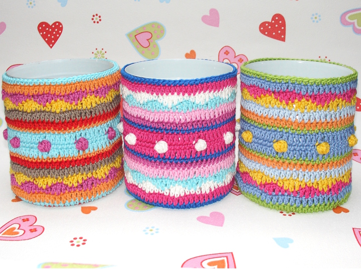 Crochet Pattern for Can Covers, Crocheted Storage Cans, Upcycling Easy DIY