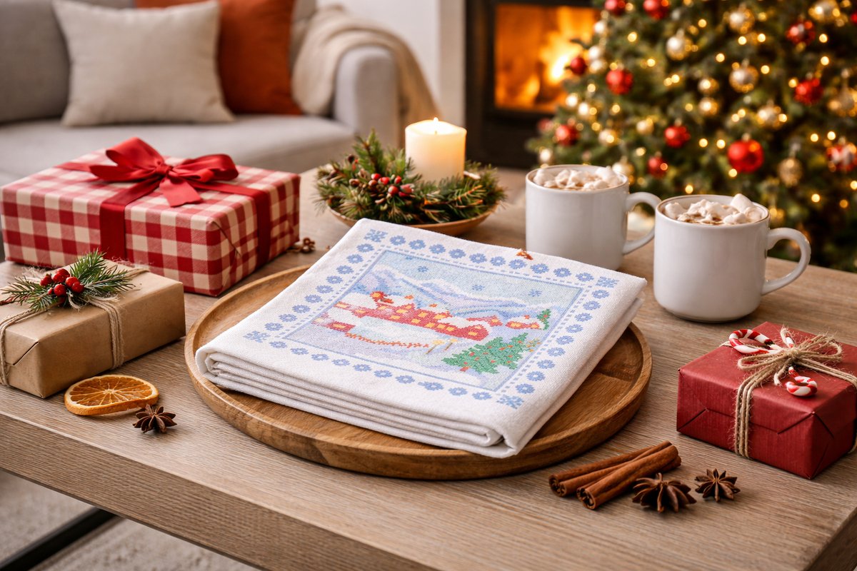 Winter Village Cross Stitch Pattern | Cozy Scandinavian Winter Embroidery - Image 5