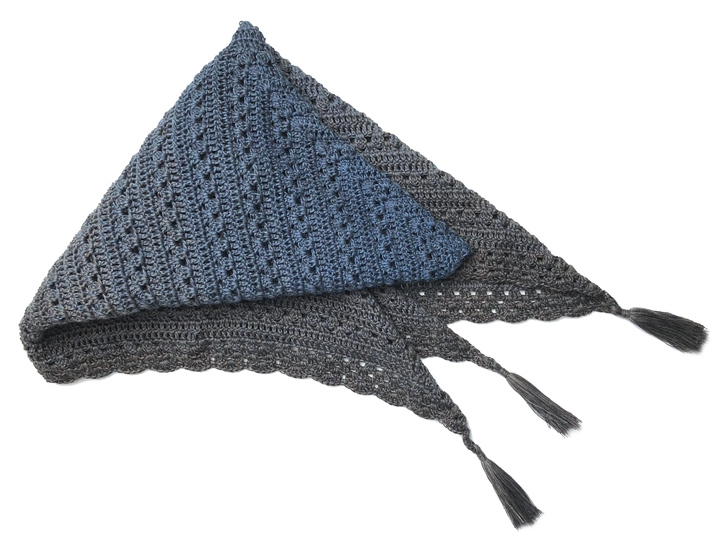 Crochet Pattern Shawl "Estoril", triangle scarf, easy + beginner-friendly